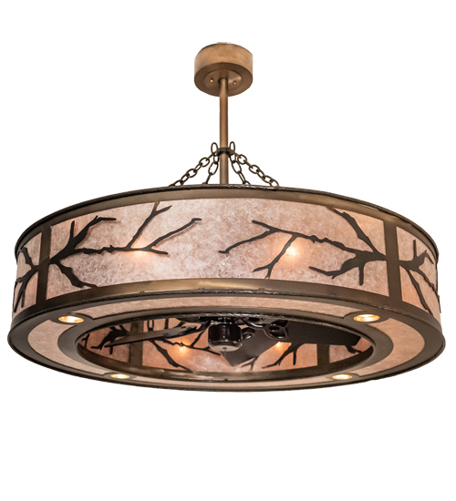44 in. Fulton Branches Chandel-Air Light - Silver Mica