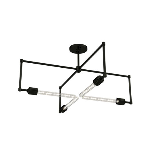 234232 32 in. Pronograde Semi-Flushmount Light - Black
