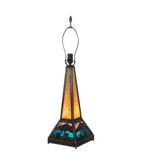 19496 19 in. High Deer Lodge Lighted Base Table Lamp