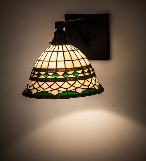 12 in. Wide Tiffany Roman Wall Sconce