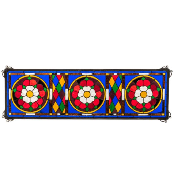 Meyda Lighting Tudor 33 Inch Stained Glass Window Panel Tudor - 232860 - Modern Contemporary