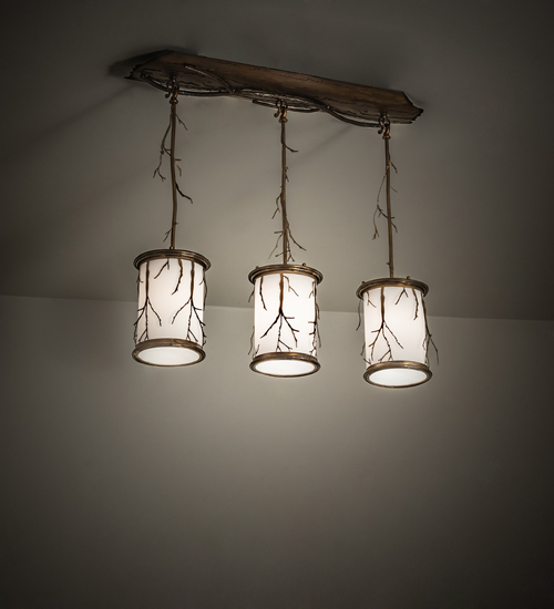 232925 32 in. Long Fulton Branches 3 Light Ceiling Pendant Fixtures
