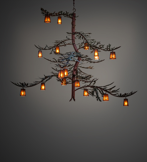 233599 101 in. Long Pine Branch Valley View 18 Light Chandelier