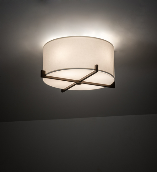 233657 17 in. Wide Cilindro Structure Flushmount Ceiling Fixture
