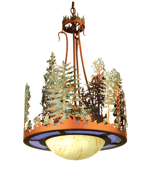 241414 18 in. Wide Forest Inverted Ceiling Pendant Fixtures