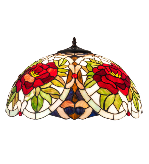 20 in. Wide Renaissance Rose Shade Light