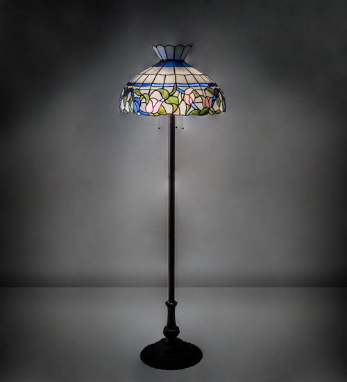 37718 62 in. High Rose Vine Floor Lamp