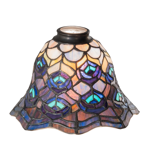 67837 8 in. Wide Peacock Feather Shade Light