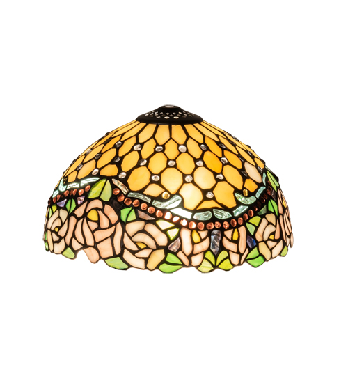 10060 12 in. Wide Jeweled Rose Shade Light