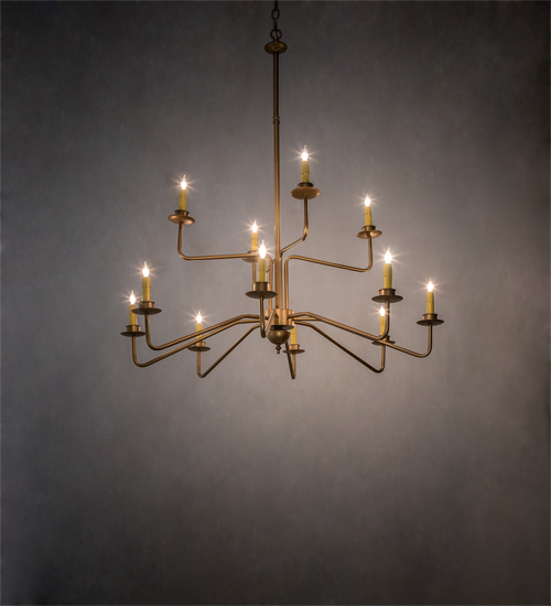 220461 42 in. Wide Yanis 12 Light Two Tier Chandelier