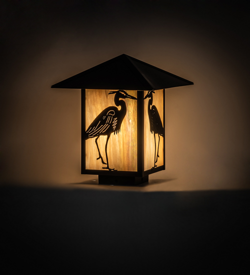 221655 10 in. Square Seneca Heron Pier Mount Light