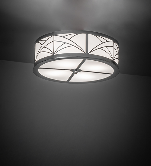 226779 22 in. Wide Revival Deco Cilindro Flushmount Ceiling Fixture