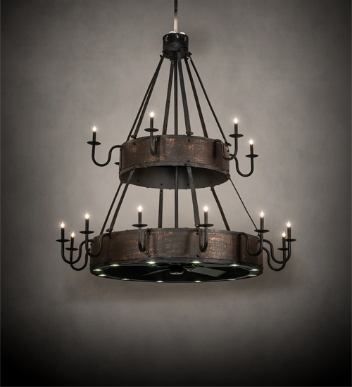 227743 74 in. Wide Costello 18 Light Two Tier Chandel-Air Light
