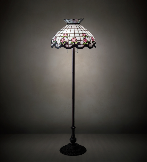 190368 62 in. High Roseborder Floor Lamp