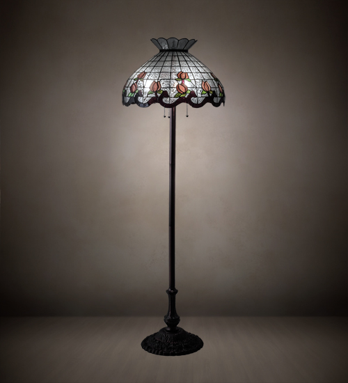 228096 62 in. High Roseborder Floor Lamp