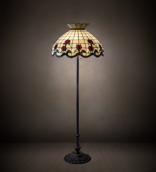 228098 62 in. High Roseborder Floor Lamp