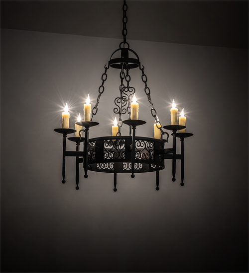 228282 28 in. Wide Toscano 8 Light Chandelier