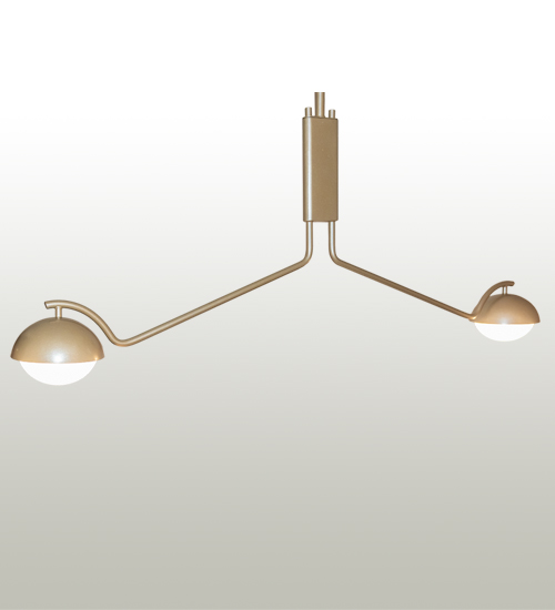 228659 63 in. Long Bola Deux 2 Panel Oblong Ceiling Pendant Fixtures
