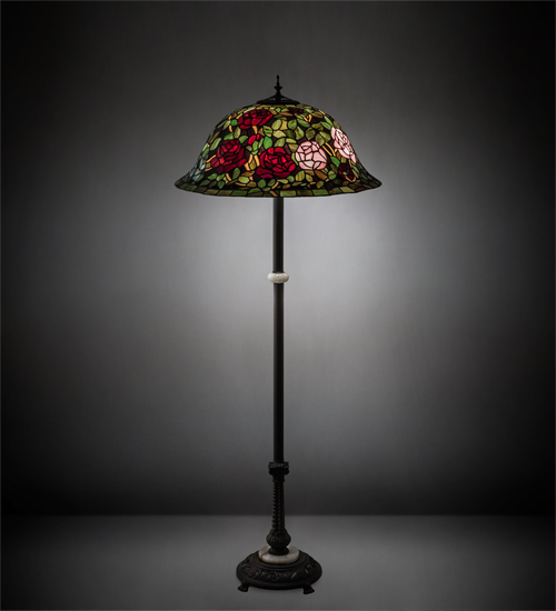 229110 62 in. High Tiffany Rosebush Floor Lamp