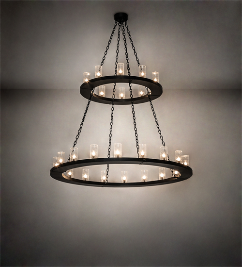 229405 60 in. Wide Loxley 28 Light Two Tier Chandelier
