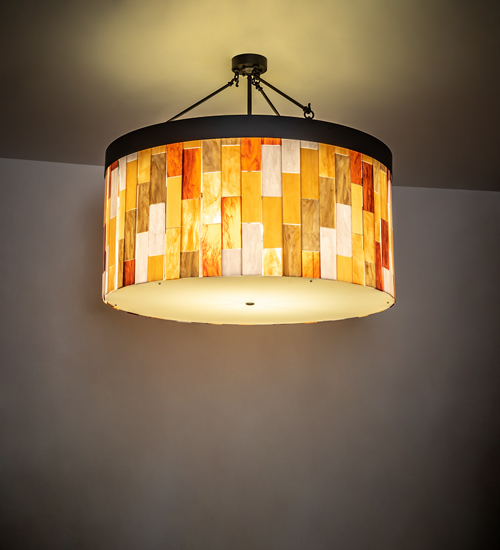 229626 47 in. Wide Cilindro Calico Semi-Flushmount Ceiling Fixture