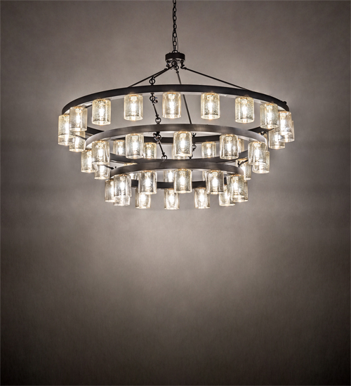231475 70 in. Wide Loxley Horizon Ring 42 Light Three Tier Chandelier