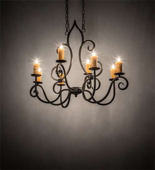 231962 36 in. Long Clifton 8 Light Oblong Chandelier