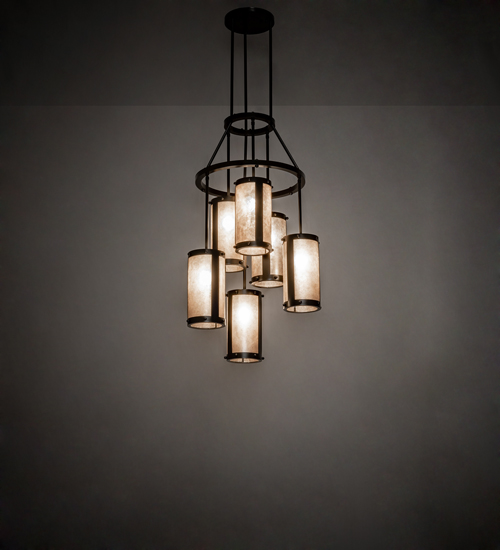 24 in. Wide Cartier 6 Light Chandelier