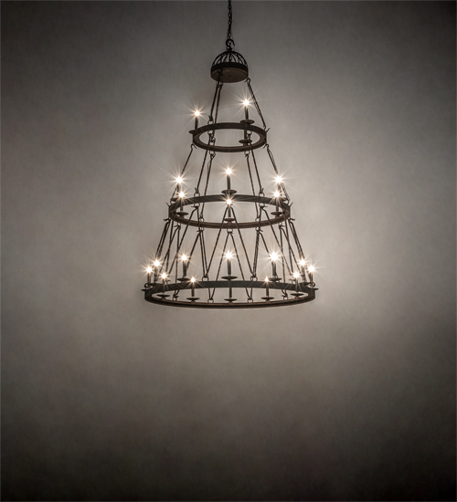 233991 54 in. Wide Lakeshore 21 Light Three Tier Chandelier
