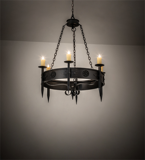 234341 36 in. Wide Calandra 6 Light Chandelier
