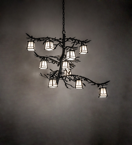 235583 39 in. Wide Pine Branch Valley View 10 Light Chandelier