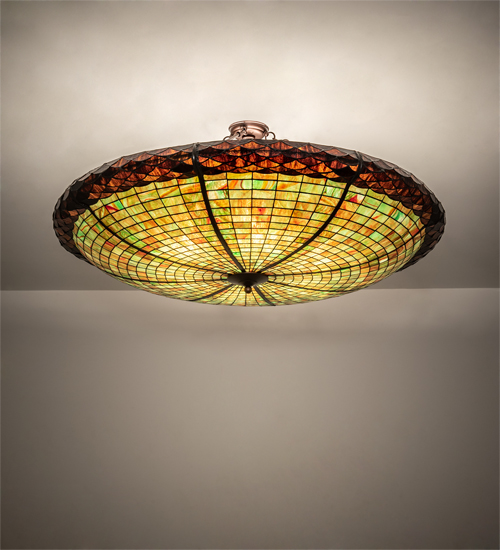 235738 48 in. Wide Greenbriar Oak Semi-Flushmount Ceiling Fixture