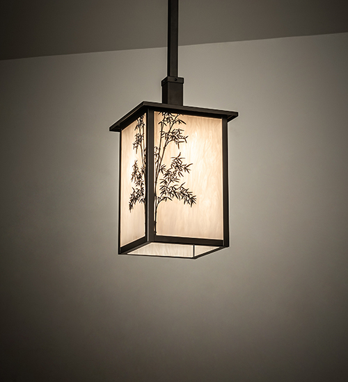 236275 12 in. Square Hyde Park Bambuseae Ceiling Pendant Fixtures