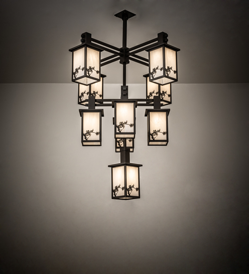 236281 40 in. Wide Hyde Park Apple Branch 9 Light Chandelier