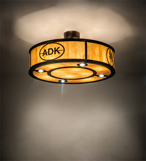 236547 36.5 in. Wide Personalized ADK Bank Ceiling Pendant Fixtures
