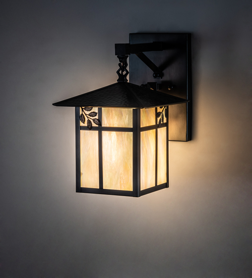 41371 9 in. Wide Seneca Sprig Hanging Wall Sconce