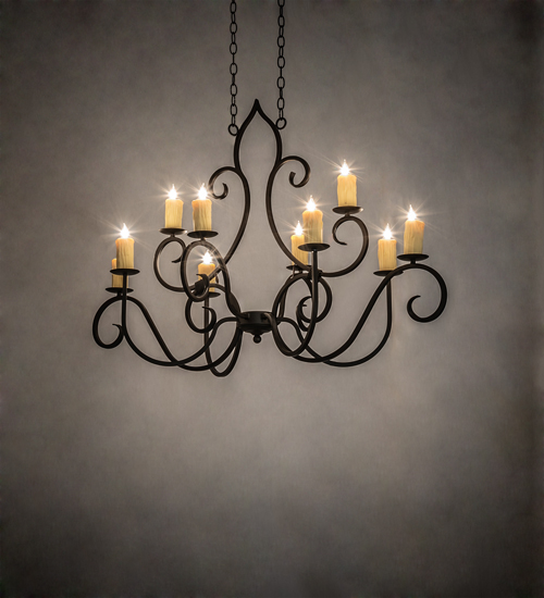 237296 48 in. Long Clifton 10 Light Oblong Chandelier