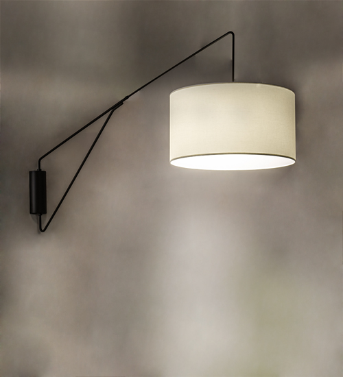 237531 22 in. Wide Cilindro Textrene Swing Arm Wall Sconce