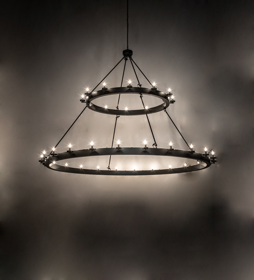 237743 96 in. Wide Loxley 36 Light Two Tier Chandelier