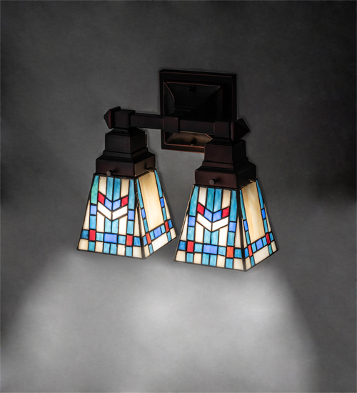 238498 12 in. Wide Prairie Wheat 2 Light Wall Sconce