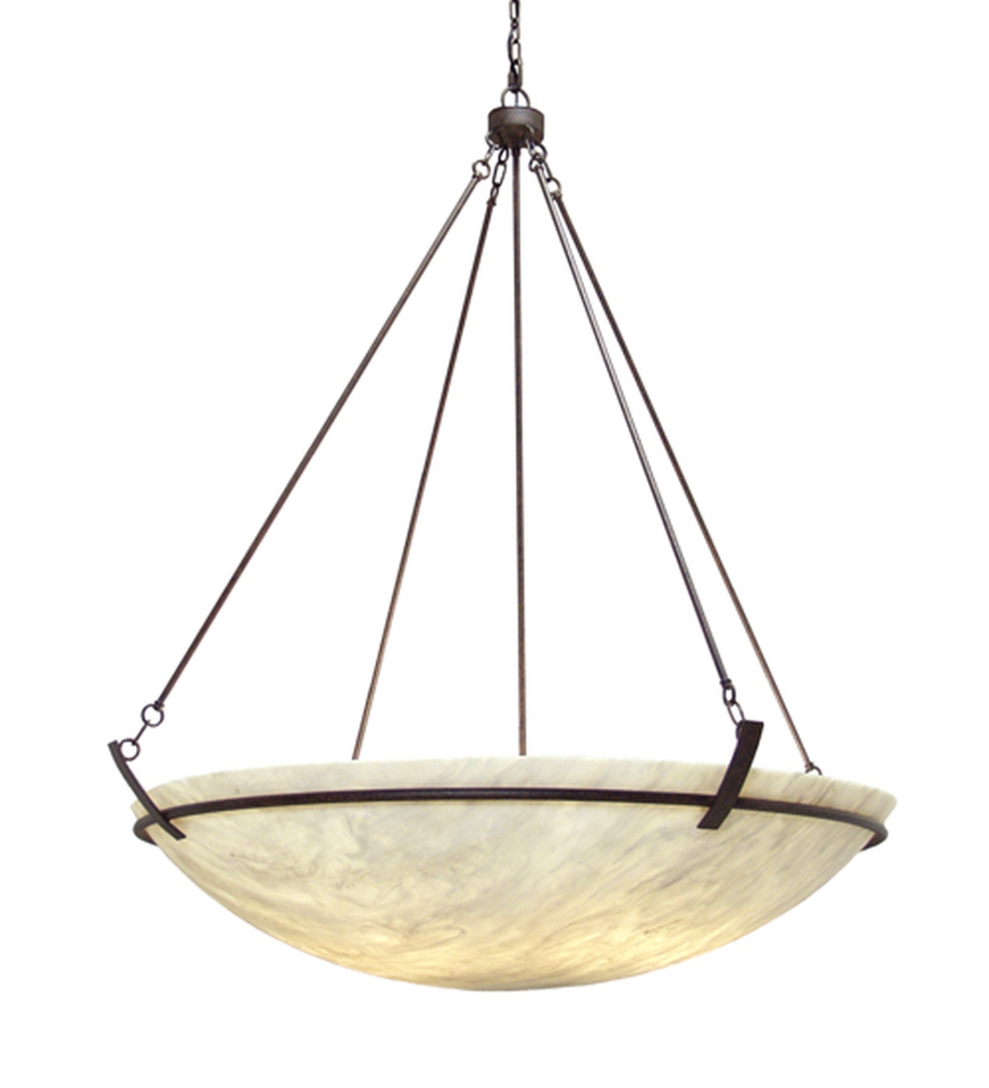 120609 60 in. Wide Covina Inverted Pendant - White
