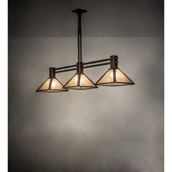 232485 45 in. Soffe 3 Light Island Pendant, Silver Mica