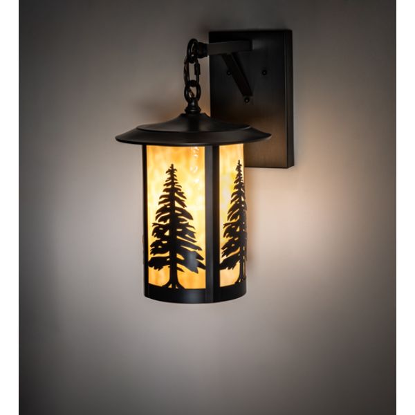 233622 10 in. Fulton Tall Pines Wall Sconce, Beige