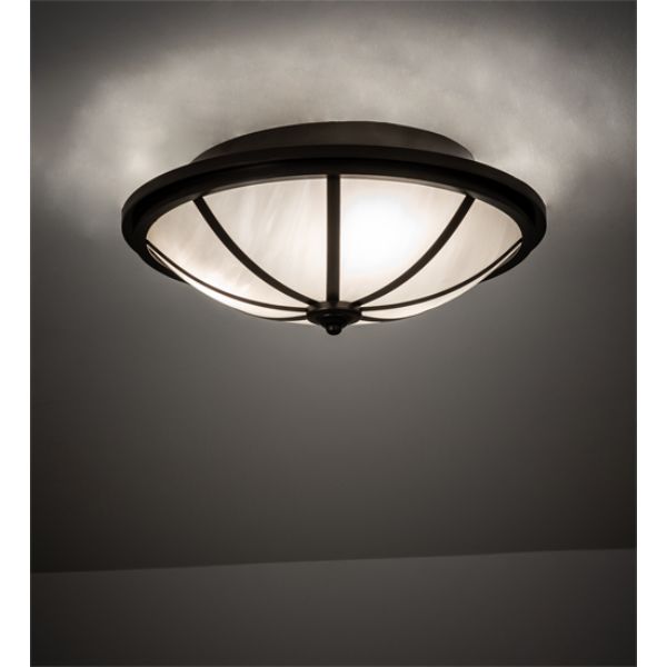 234638 16 in. Commerce Semi-Flushmount, White