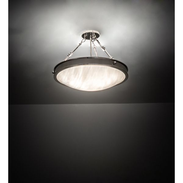 235343 20 in. Dionne Inverted Pendant, White