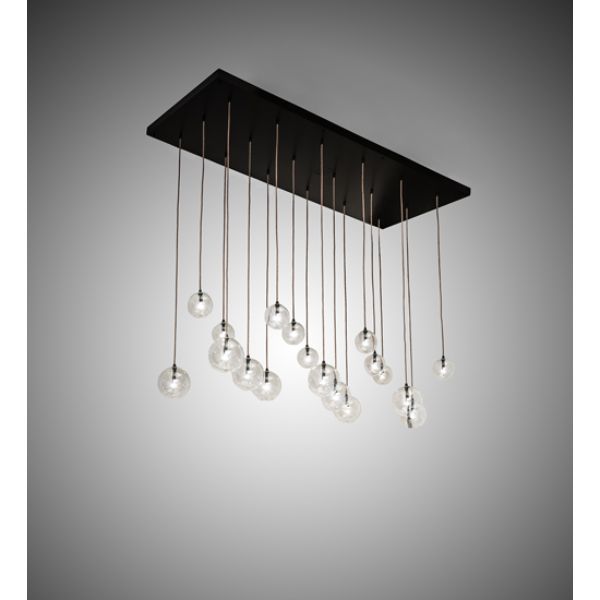 235553 80 in. Alva Oblong 18 Light Cluster Pendant, Clear