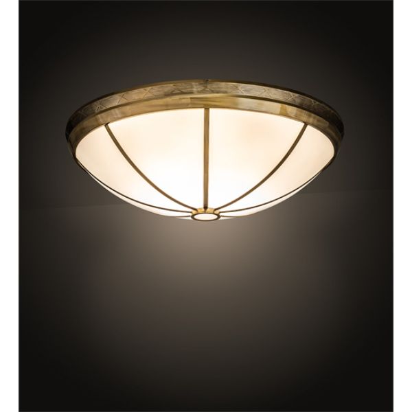 239900 60 in. Kahe Flushmount, White & Gold