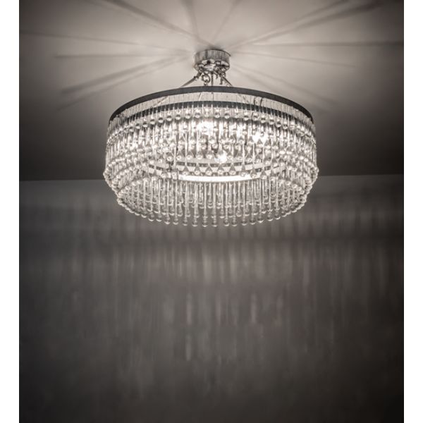 240137 35 in. Corsica Chandelier, Silver & Clear