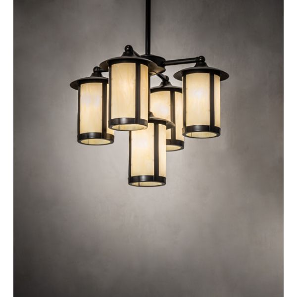 241310 24 in. Fulton 5 Light Chandelier, Beige