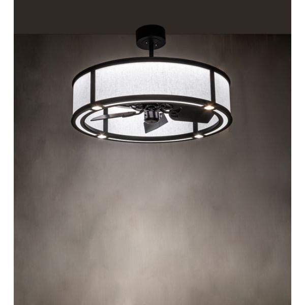 241706 36 in. Smythe Craftsman Chandelier, White
